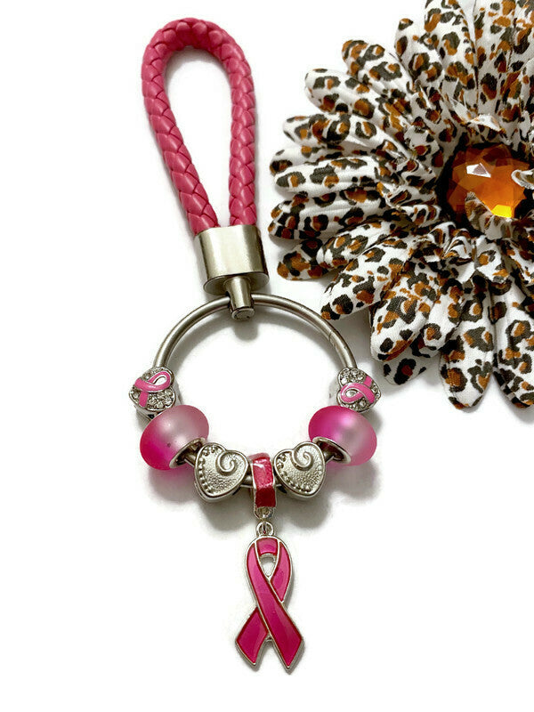 1 Pcs Hot Pink Ribbon Pin / Breast Cancer Awareness