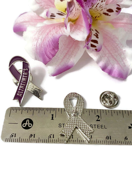 1 Pc Alzheimer's Awareness Support Pin - Alzheimer's Dementia Remember the Moments Support Hope Cure Fight Lapel Pins Gifts Accessories