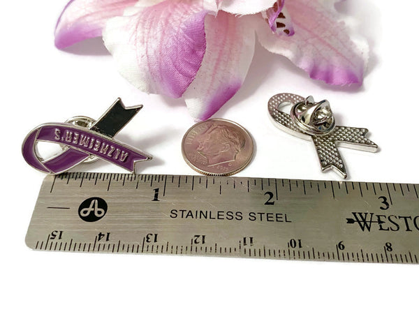 1 Pc Alzheimer's Awareness Support Pin - Alzheimer's Dementia Remember the Moments Support Hope Cure Fight Lapel Pins Gifts Accessories