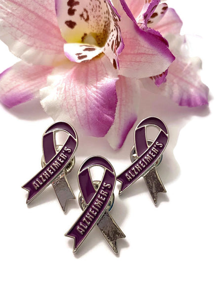 1 Pc Alzheimer's Awareness Support Pin - Alzheimer's Dementia Remember the Moments Support Hope Cure Fight Lapel Pins Gifts Accessories