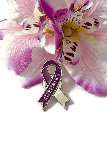 1 Pc Alzheimer's Awareness Support Pin - Alzheimer's Dementia Remember the Moments Support Hope Cure Fight Lapel Pins Gifts Accessories