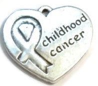 10 Pcs Childhood Cancer Awareness Pendant Charms - Cancer Support Hope Cure Jewelry Survivor Children Heart Pendant DIY Crafts Jewelry Charm