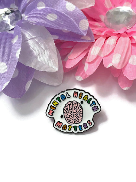 1Pc Mental Health Matters Cool Awareness Pin - Mental Health Hope Awareness Support Cure Survivor Fighter Inspirational Accessory Pins