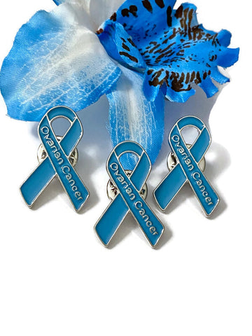 1 Pc Ovarian Cancer Awareness Lapel Pin - Ovarian Cancer Support Hope Cure Fight Survivor Awareness Brooch Gifts Jewelry Accessories