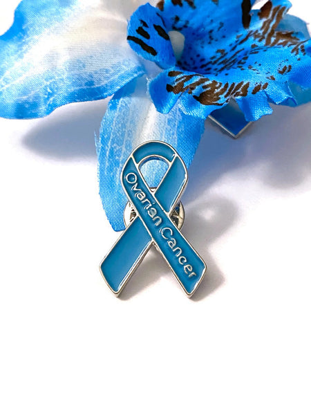 1 Pc Ovarian Cancer Awareness Lapel Pin - Ovarian Cancer Support Hope Cure Fight Survivor Awareness Brooch Gifts Jewelry Accessories