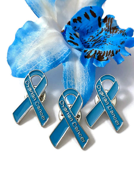 1 Pc Ovarian Cancer Awareness Lapel Pin - Ovarian Cancer Support Hope Cure Fight Survivor Awareness Brooch Gifts Jewelry Accessories