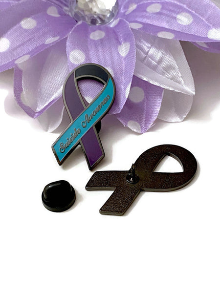 1 Pc Suicide Awareness Brooch Pin - Suicide Awareness Prevention Support I Am Enough Keep Going Gifts Pins Brooches