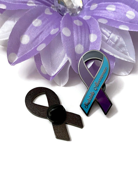 1 Pc Suicide Awareness Brooch Pin - Suicide Awareness Prevention Support I Am Enough Keep Going Gifts Pins Brooches