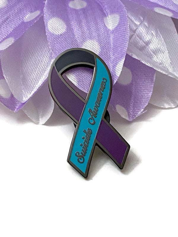 1 Pc Suicide Awareness Brooch Pin - Suicide Awareness Prevention Support I Am Enough Keep Going Gifts Pins Brooches