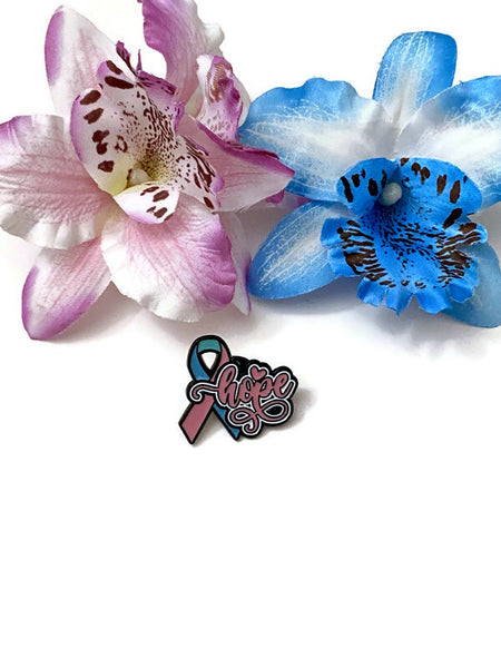 1 Pc Thyroid Cancer Hope Awareness Pin Brooch - Thyroid Cancers Anaplastic Papillary Follicular Medullary Hope Support Cure Hashimoto's Pins