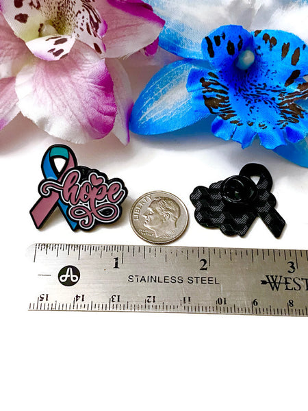 1 Pc Thyroid Cancer Hope Awareness Pin Brooch - Thyroid Cancers Anaplastic Papillary Follicular Medullary Hope Support Cure Hashimoto's Pins