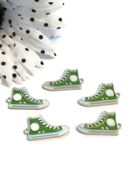 10Pc Green Awareness Walk Tennis Shoe Charms- Mental Health Support Lyme Kidney Disease Liver Cancer Cerebral Palsy Bipolar Disorder