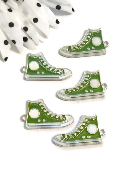 10Pc Green Awareness Walk Tennis Shoe Charms- Mental Health Support Lyme Kidney Disease Liver Cancer Cerebral Palsy Bipolar Disorder