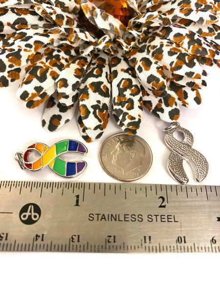 Rainbow Awareness Pendant Charms - Gay Pride Same Sex Marriage LGBTQ Support Acceptance Transgender Non-Binary Queer Love is Love Rainbow