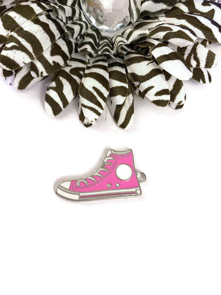 10 Pc Pink Awareness Walk Tennis Shoe Charms - Breast Cancer Support Survivor Awareness Save the Tatas Cure Support Survivor Hope Charms